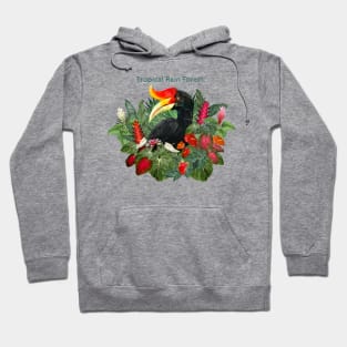 Tropical rain forest and hornbill bird No2. Hoodie